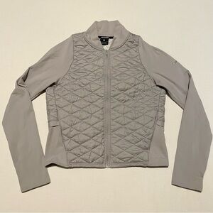 Nike AeroLayer Thermore Running Jacket Womens Sz Small Grey Flaw